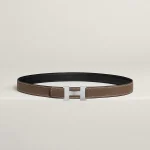 Mini Constance belt buckle & Reversible leather strap 24 mm - Image 2